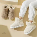 Chaussons bottines femme, style décontracté et chaleureux
