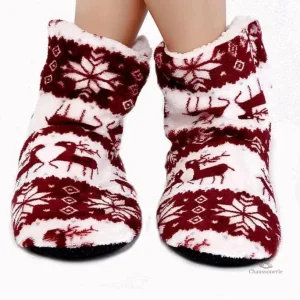 Bottines douillettes pour Noël, style féminin