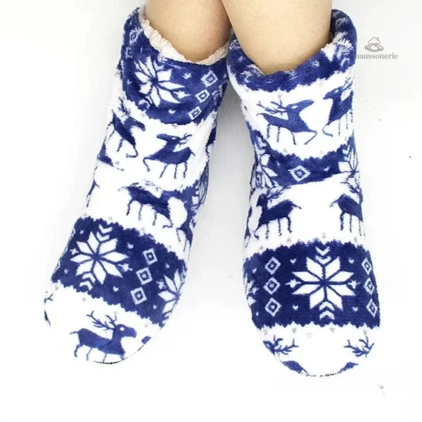 Chaussons chauds pour femmes, ambiance festive
