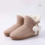 Bottines chausson femme fourrées et chaudes