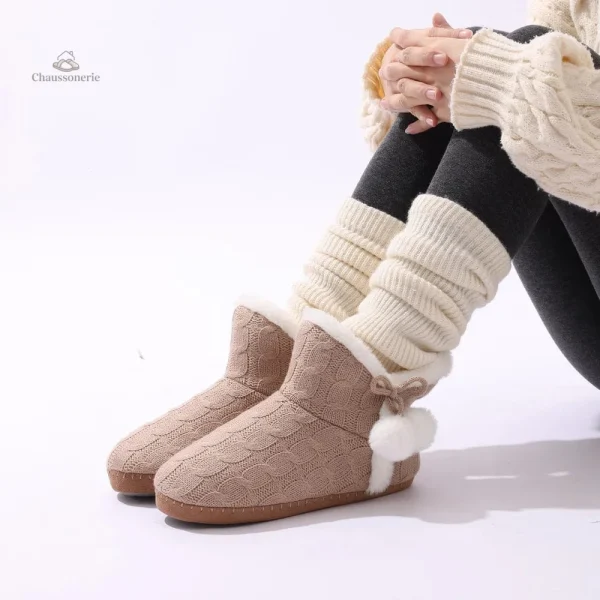 Bottines d'intérieur chaudes