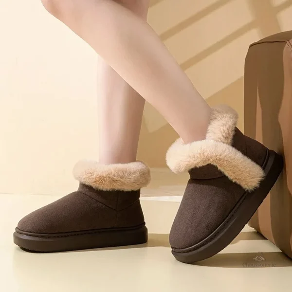 Chaussons bottines féminins, look moderne