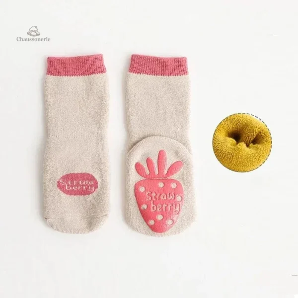 Chaussette antidérapante, design adapté aux enfants
