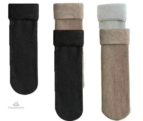 Chaussettes femme en tissu cachemire