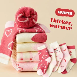 Pack de chaussettes chaudes pour enfants, 5 paires