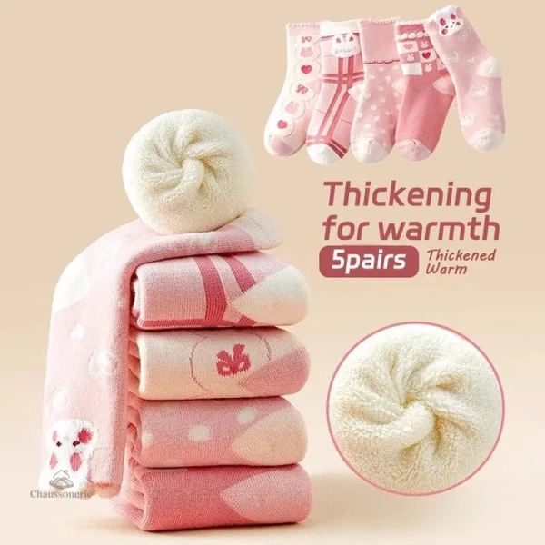 chaussette-chaude-enfant-pack-de-5-paires-1 Chaussettes chaudes enfant - pack de 5 paires
