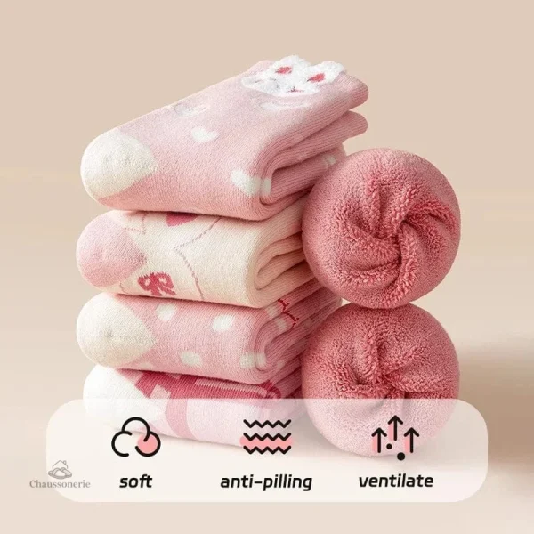Pack de chaussettes chaudes pour enfants - 5 unités