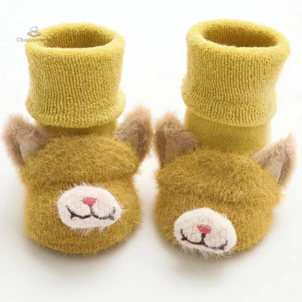 Chausson pour bébé en tissu animalier