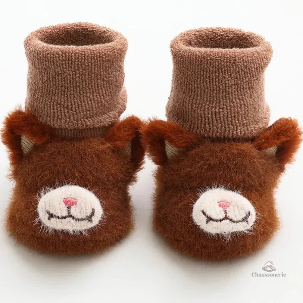 Chaussons bébé colorés motifs animaux