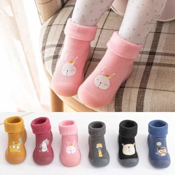 Chaussons doux pour bébé animaux