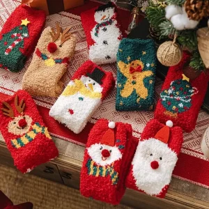 Chaussette de Noël Femme confortable et festive
