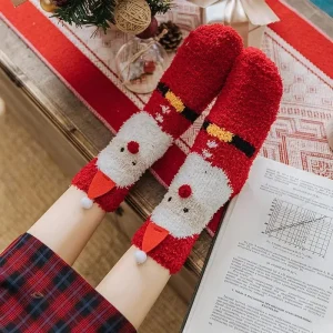Chaussette de Noël pour femme, style chaleureux