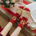 Chaussette femme thème Noël, agréable à porter
