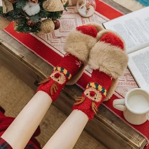 Chaussette femme thème Noël, agréable à porter