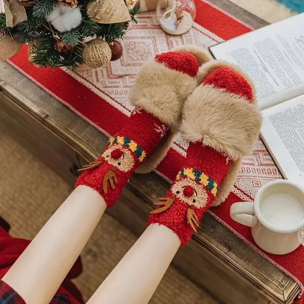 Chaussette femme thème Noël, agréable à porter