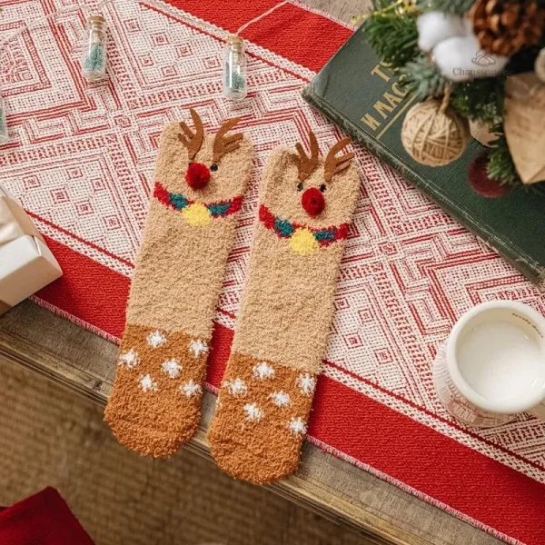 Chaussette décorative femme, ambiance de Noël