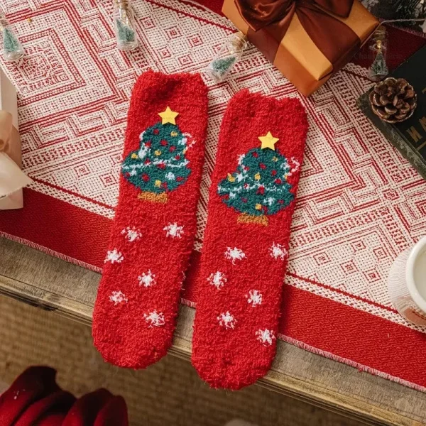 Chaussette femme, design festif pour l'hiver