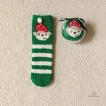 Chaussette de Noël avec motifs joyeux pour femme