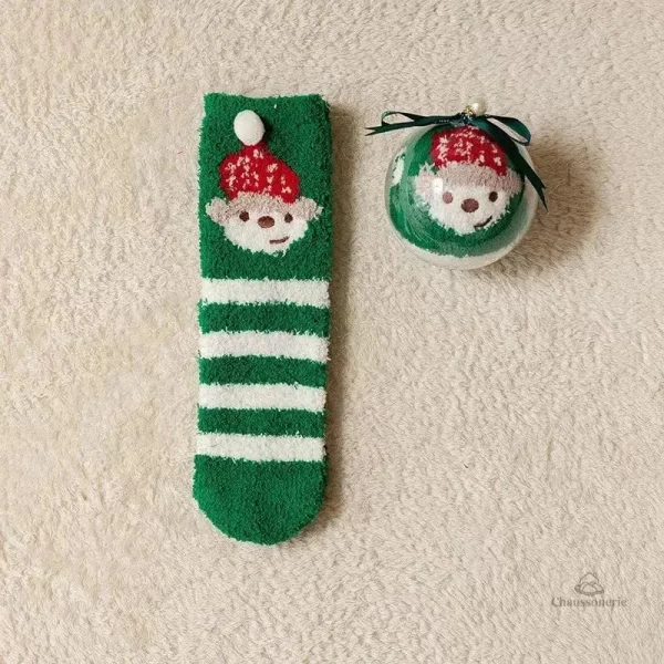 Chaussette de Noël avec motifs joyeux pour femme