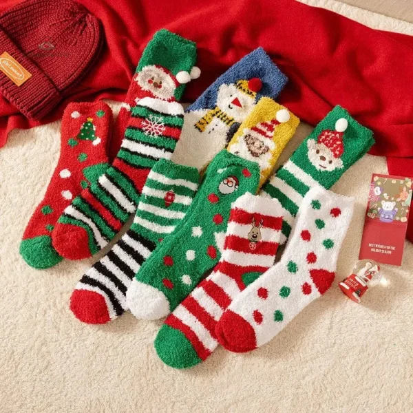 Chaussette femme avec motifs de Noël