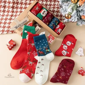 Chaussettes de Noël Femme - Pack de 5 paires