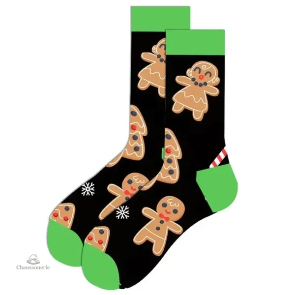 Chaussette homme avec motif sapin