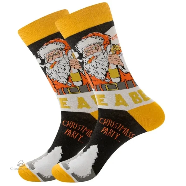 Chaussette de Noël à rayures