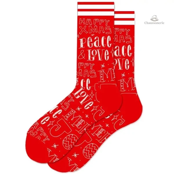 Chaussette de Noël à motifs colorés