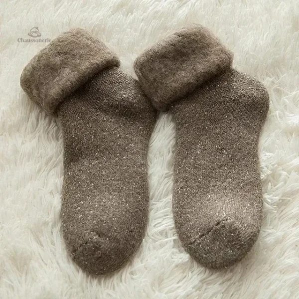 Chaussons chaussettes pour femme, chaleur garantie