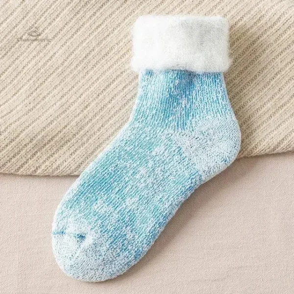 Chausson femme, chaussette thermique en hiver