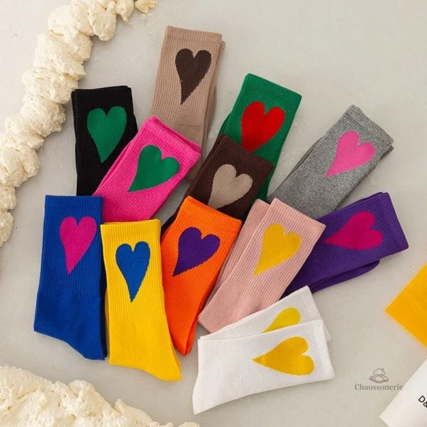 chaussettes-coeur-femme-cute-edition-1 Chaussettes Coeur Femme - Cute Edition