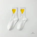 Chaussettes au motif cœur pour femme