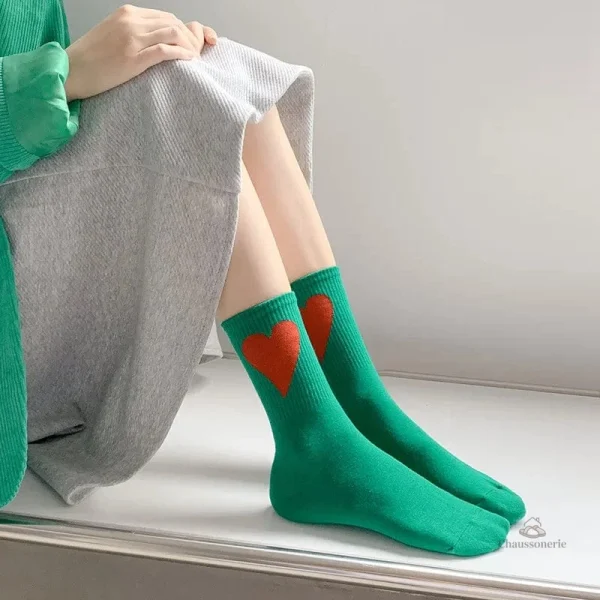 Chaussettes Coeur pour un style mignon