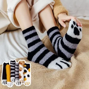 Chaussettes fantaisie femme pattes d'animaux