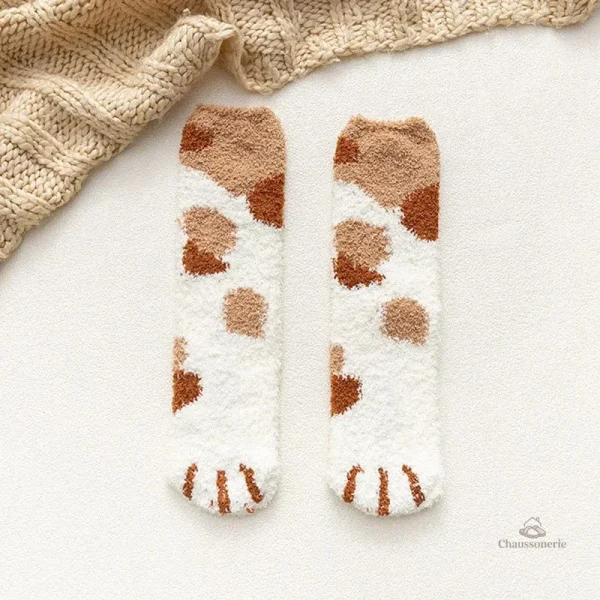 Chaussettes colorées femme motifs de pattes