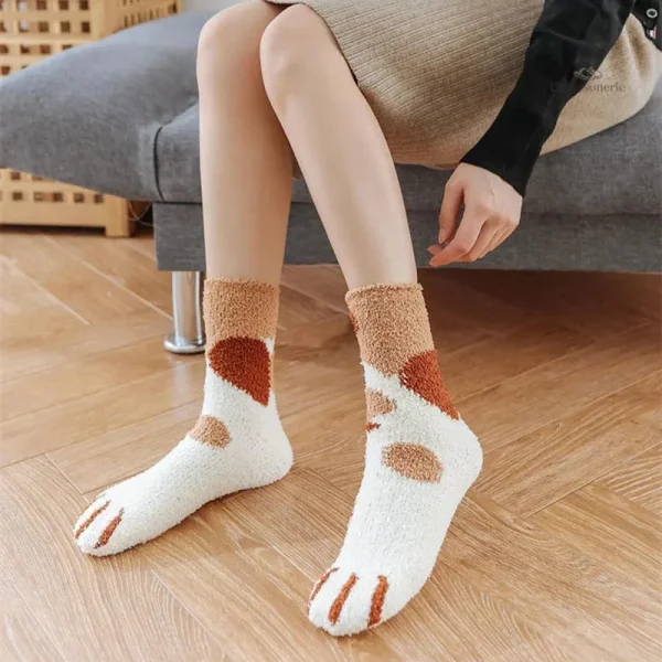 Chaussettes fantaisie femme pattes d'animaux - vue 4