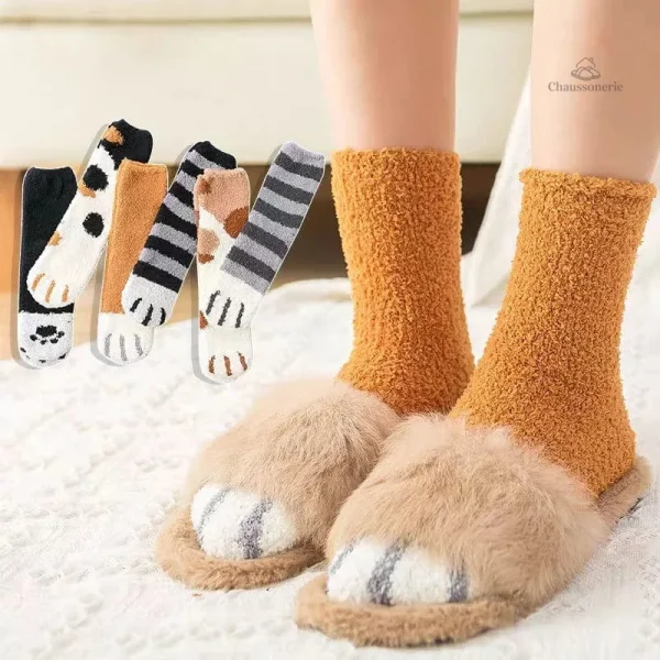 Chaussettes fantaisie pour femme style animal
