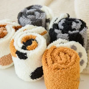 Chaussettes amusantes femme motif pattes