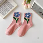 Chaussettes confortables avec design floral