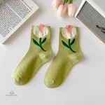 Style floral pour chaussettes femme