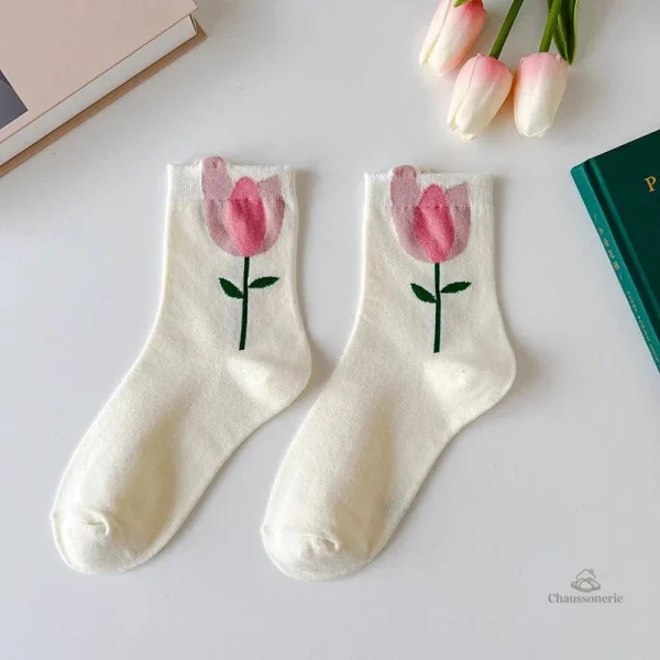 Chaussettes à fleurs pour un look décontracté
