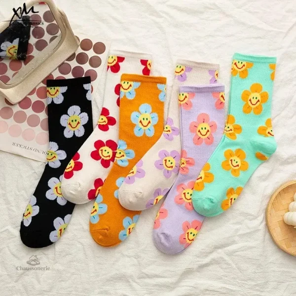chaussettes-fleurs-femme-cute-edition-1 Chaussettes Fleurs Femme - Cute Edition