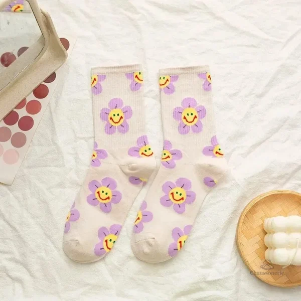 Chaussettes fleuries, un choix stylé pour femmes