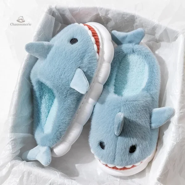 Chaussons amusants femme requin