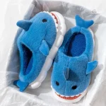 Chausson peluche requin pour femmes