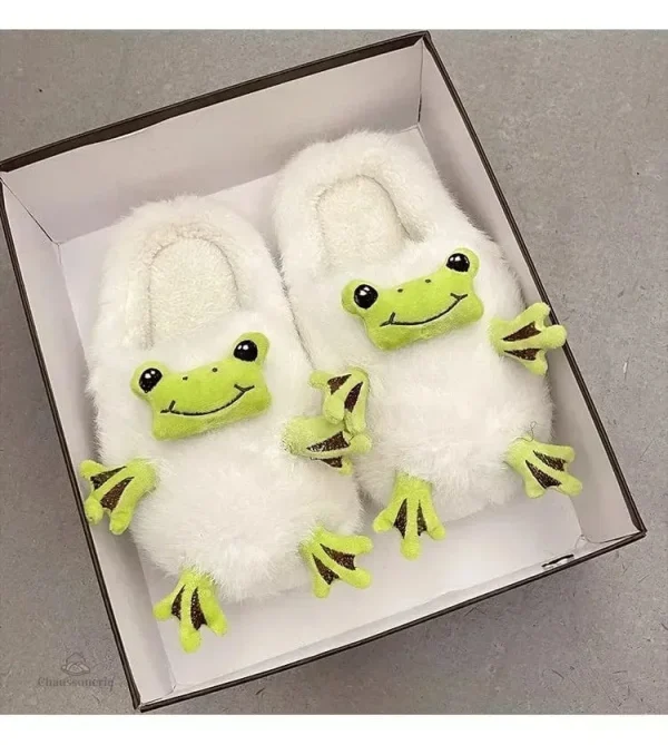 Chaussons femme style grenouille