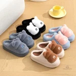 Chaussons chaleureux pour femmes, style animalier