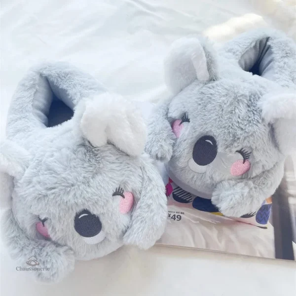 Chausson koala en peluche pour un look mignon