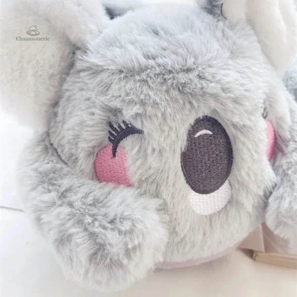 Chausson femme à motif koala amusant
