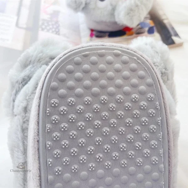 Chausson femme style animal koala tendance